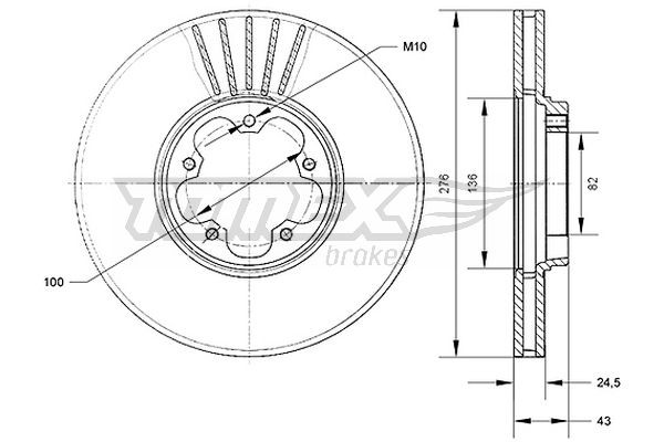 TOMEX Brakes Bremsscheibe